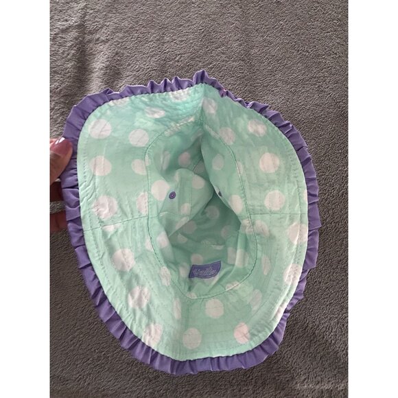 Toddler Girls Purple Rash Guard Set With Skirt & Hat Sea Turtle Print - Picture 9 of 12